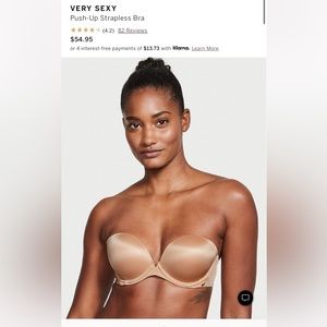 Victoria Secret VERY SEXY Push-Up Strapless Bra 34D